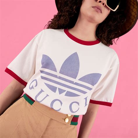 adidas x gucci cotton jersey t-shirt